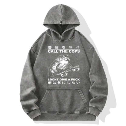 Tokyo-Tiger I Don't Care Washed Hoodie