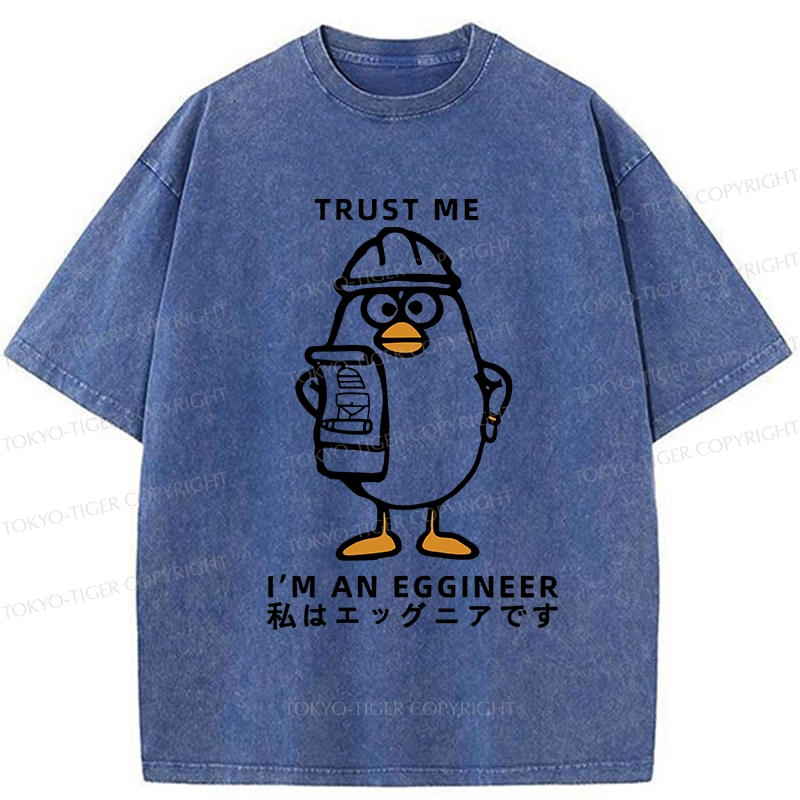 Tokyo-Tiger Trust Me I'm An Eggineer Washed T-Shirt
