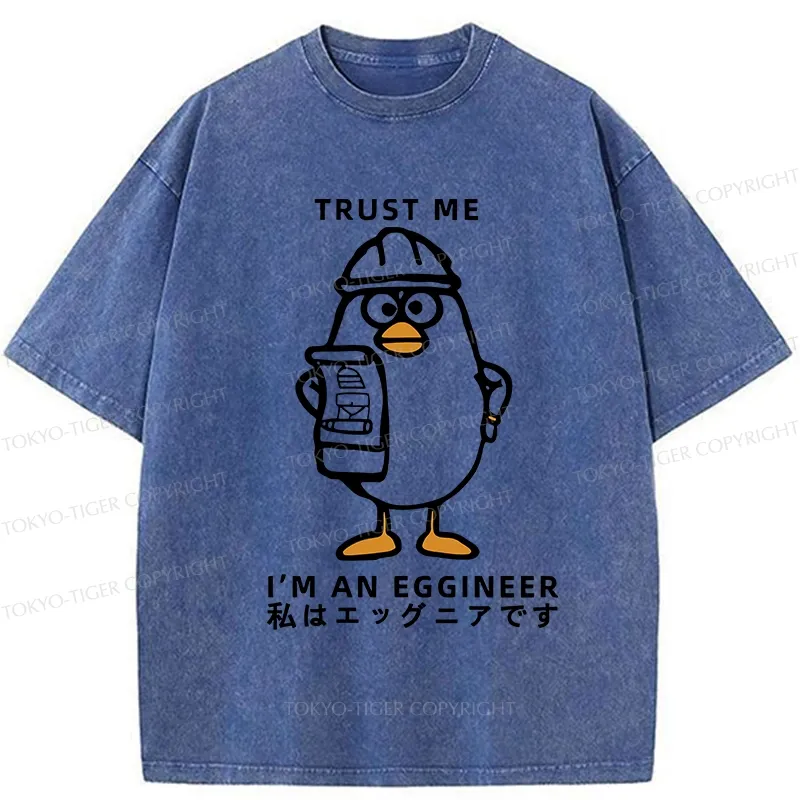 Tokyo-Tiger Trust Me I'm An Eggineer Washed T-Shirt