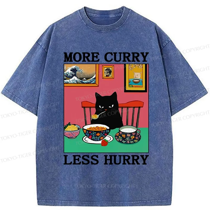 Tokyo-Tiger More Curry Less Hurry Washed T-Shirt