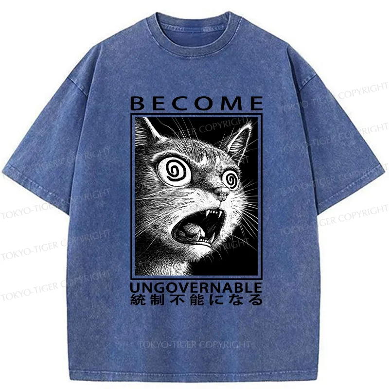 Tokyo-Tiger Become Ungovernable Japanese Washed T-Shirt