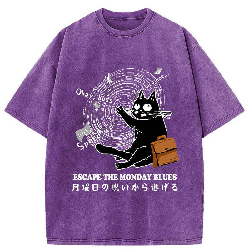 Tokyo-Tiger Escape The Monday Curse Washed T-Shirt