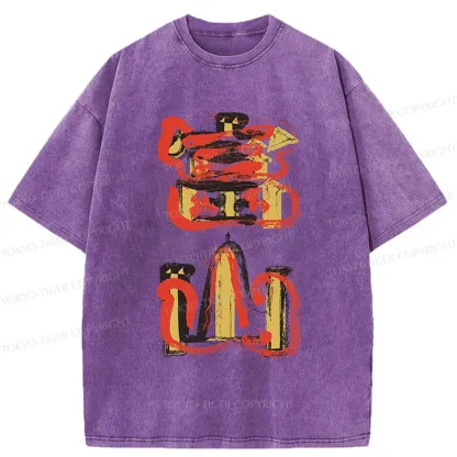 Tokyo-Tiger Toyama City Artistic Kanji Washed T-Shirt