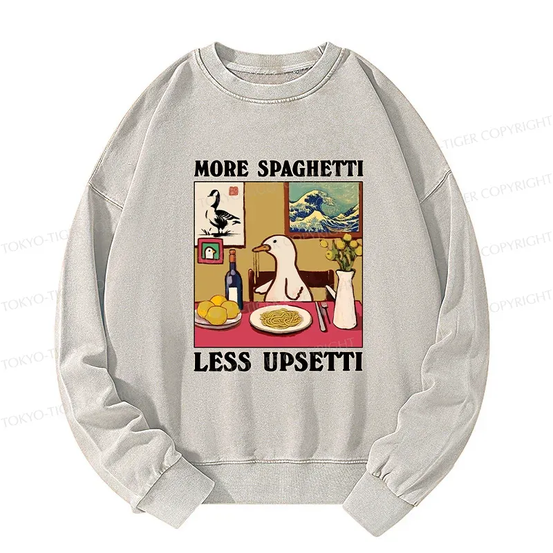 Tokyo-Tiger More Spaghetti Less Upsetti Goose Washed Sweatshirt