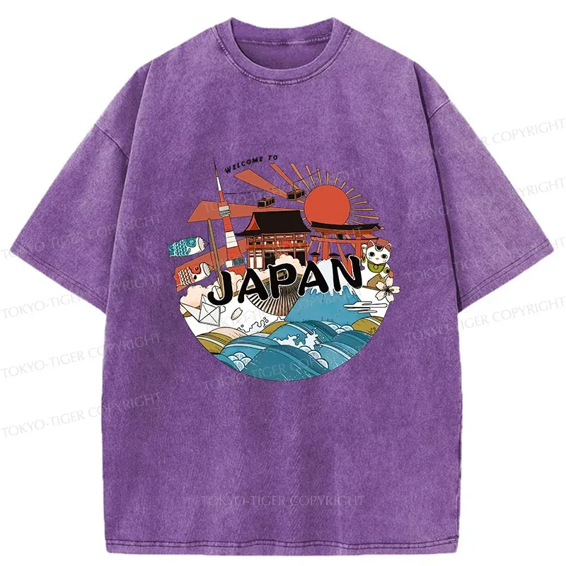 Tokyo-Tiger Welcome To Japan Washed T-Shirt