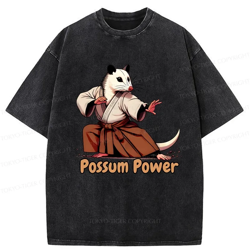Tokyo-Tiger Possum Power Washed T-Shirt
