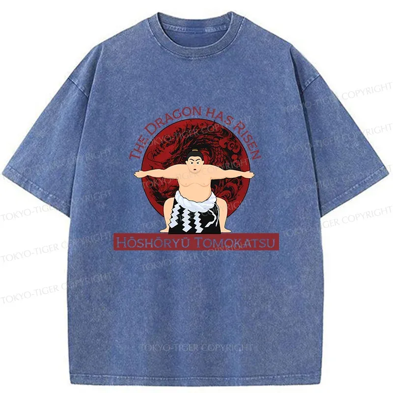 Tokyo-Tiger Japanese Sumo Wrestler Washed T-Shirt
