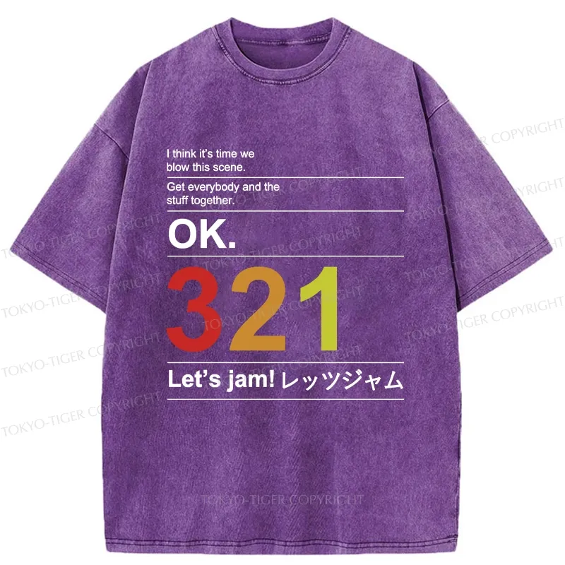 Tokyo-Tiger Let's Jam Washed T-Shirt