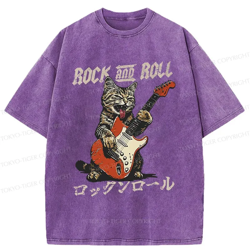 Tokyo-Tiger Rock Cool Cat Washed T-Shirt