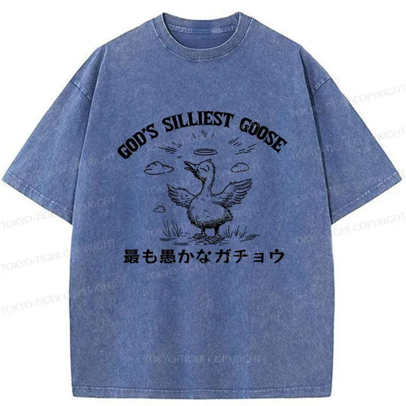 Tokyo-Tiger The Stupidest Goose Washed T-Shirt