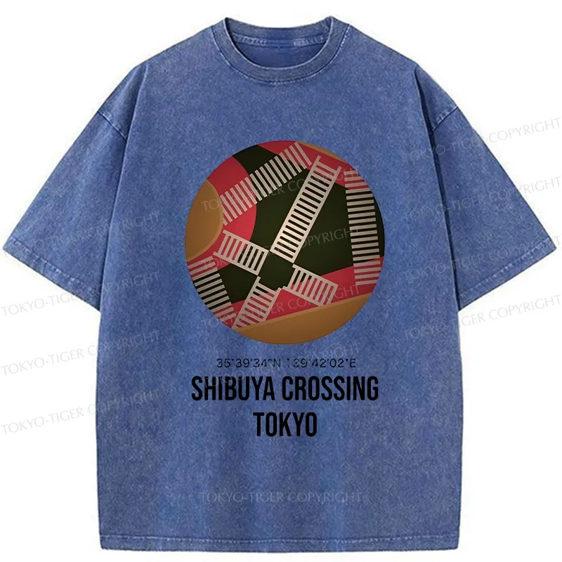 Tokyo-Tiger Shibuya Crossing Japan Washed T-Shirt