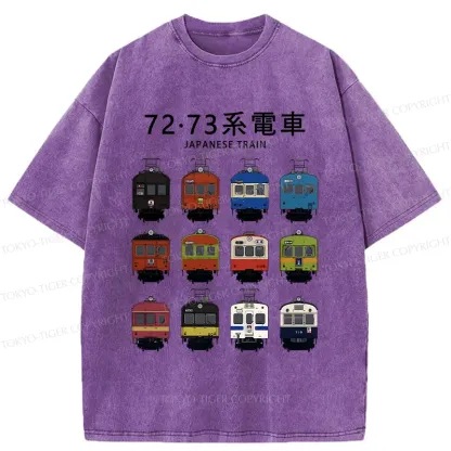 Tokyo-Tiger Japanese Tram Series Washed T-Shirt