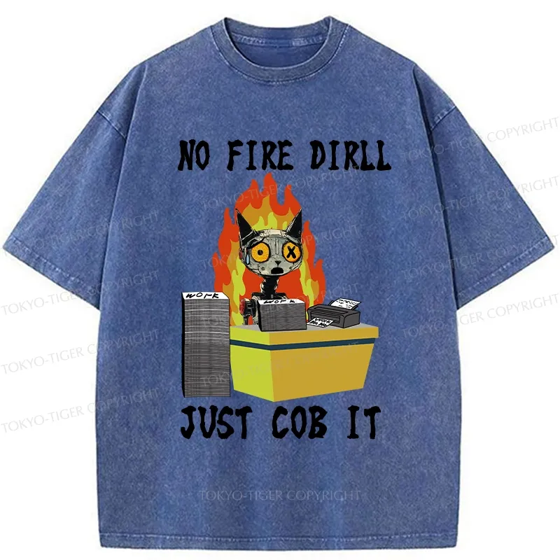 Tokyo-Tiger No Fire Drill Just Cob It Washed T-Shirt