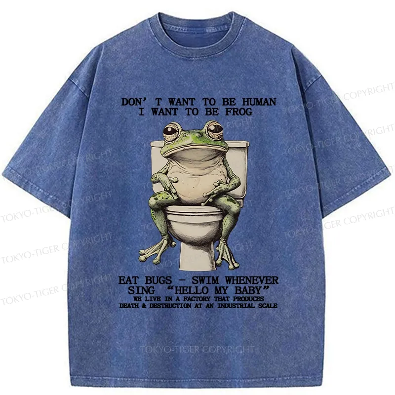 Tokyo-Tiger I Just Want To Be A Frog Washed T-Shirt