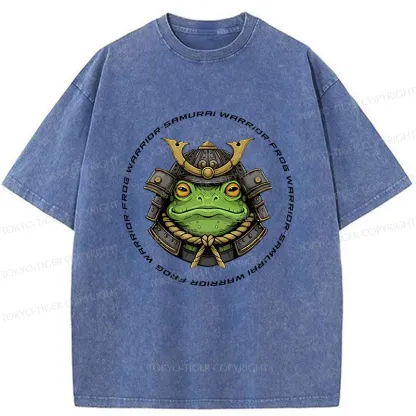 Tokyo-Tiger Serious Frog Warrior Washed T-Shirt