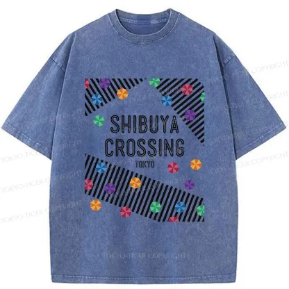 Tokyo-Tiger Shibuya Crossing Washed T-Shirt