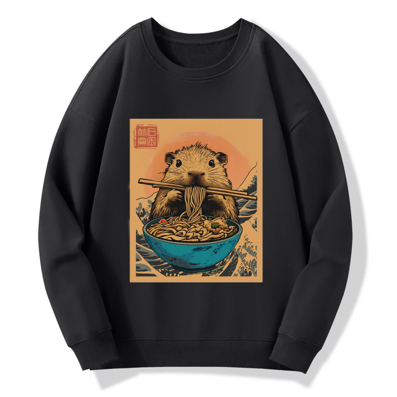 Tokyo-Tiger Opossum Eats Ramen Sweatshirt