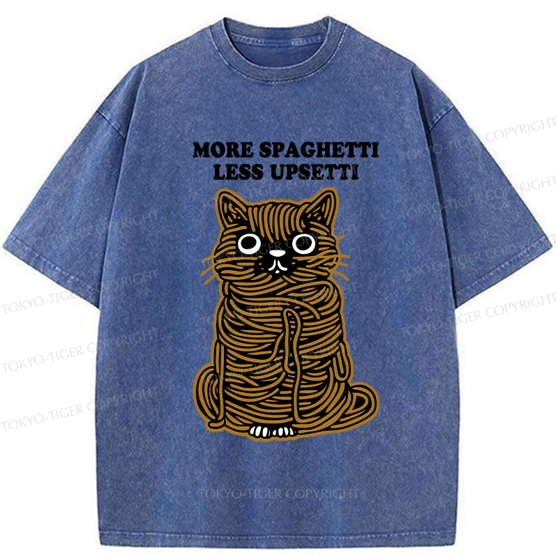 Tokyo-Tiger More Spaghetti Less Upsetti Cat Washed T-Shirt