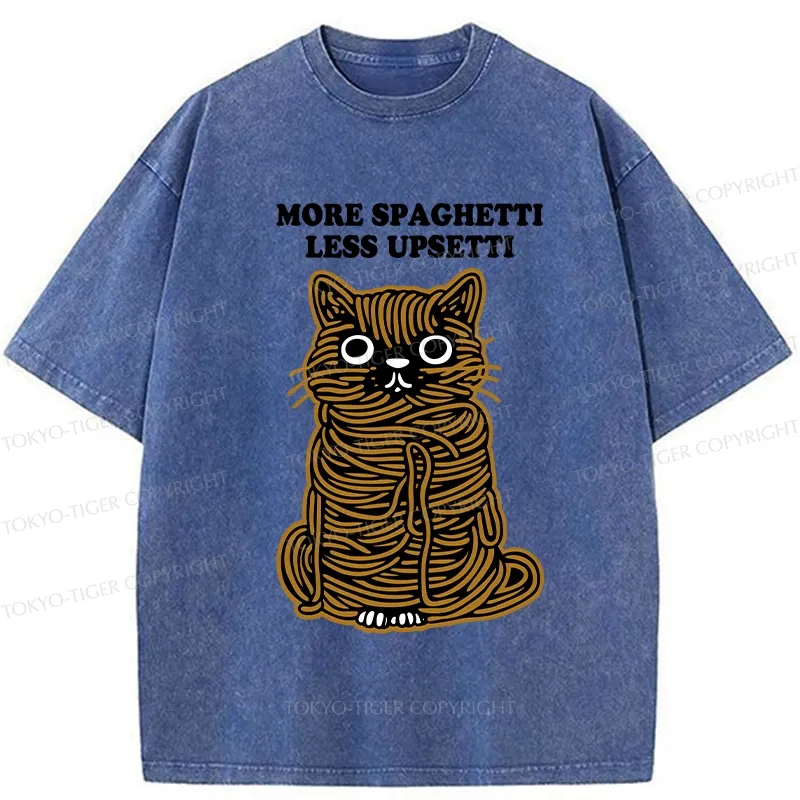 Tokyo-Tiger More Spaghetti Less Upsetti Cat Washed T-Shirt