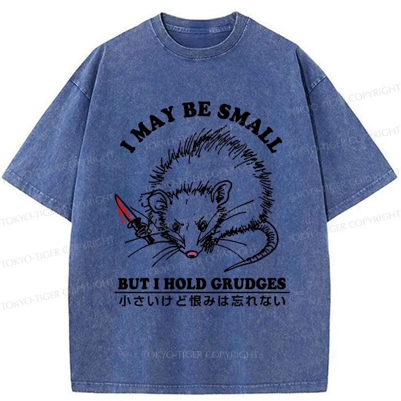 Tokyo-Tiger Mouse Holds A Grudge Funny Washed T-Shirt
