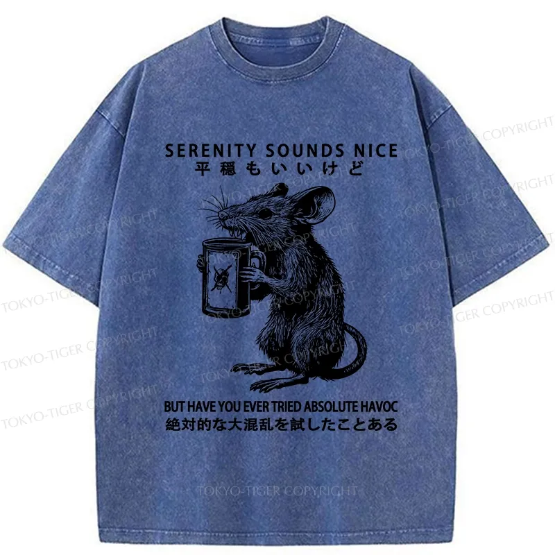 Tokyo-Tiger Have You Ever Tried Absolute Havoc Washed T-Shirt