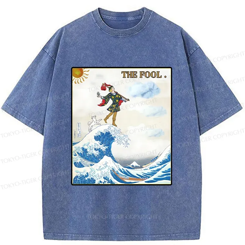 Tokyo-Tiger The Fool And The Wave Washed T-Shirt