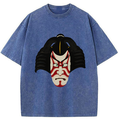 Tokyo-Tiger Japanese Ukiyo-e Kabuki Washed T-Shirt
