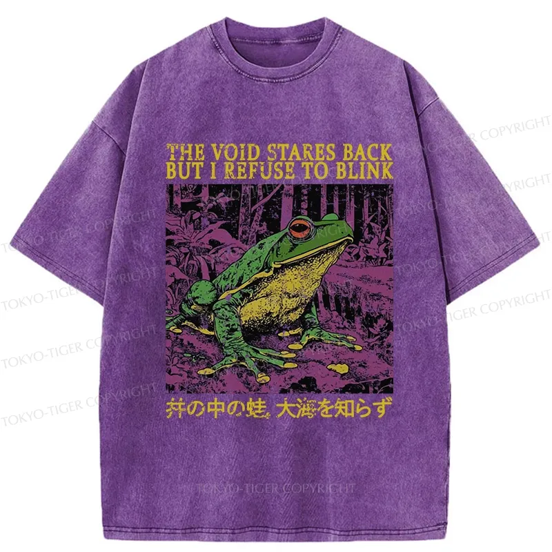 Tokyo-Tiger The Void Stares I Refuse To Blink Washed T-Shirt
