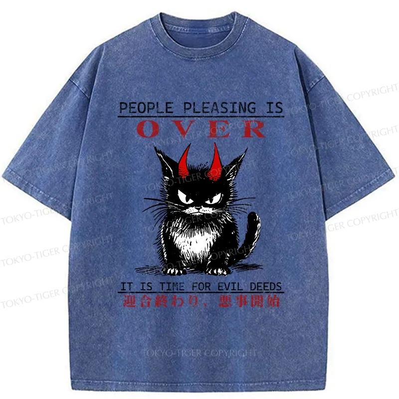 Tokyo-Tiger It Is Time For Evil Deeds Washed T-Shirt