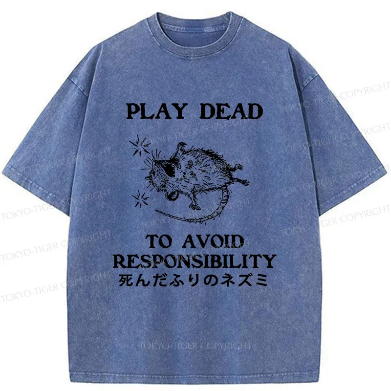 Tokyo-Tiger Escapist Mouse Washed T-Shirt