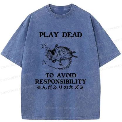 Tokyo-Tiger Escapist Mouse Washed T-Shirt
