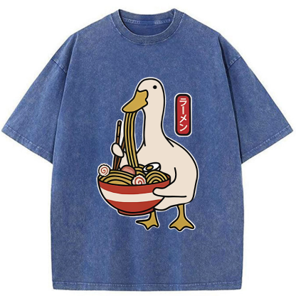 Tokyo-Tiger Ramen Lover Goose Washed T-Shirt