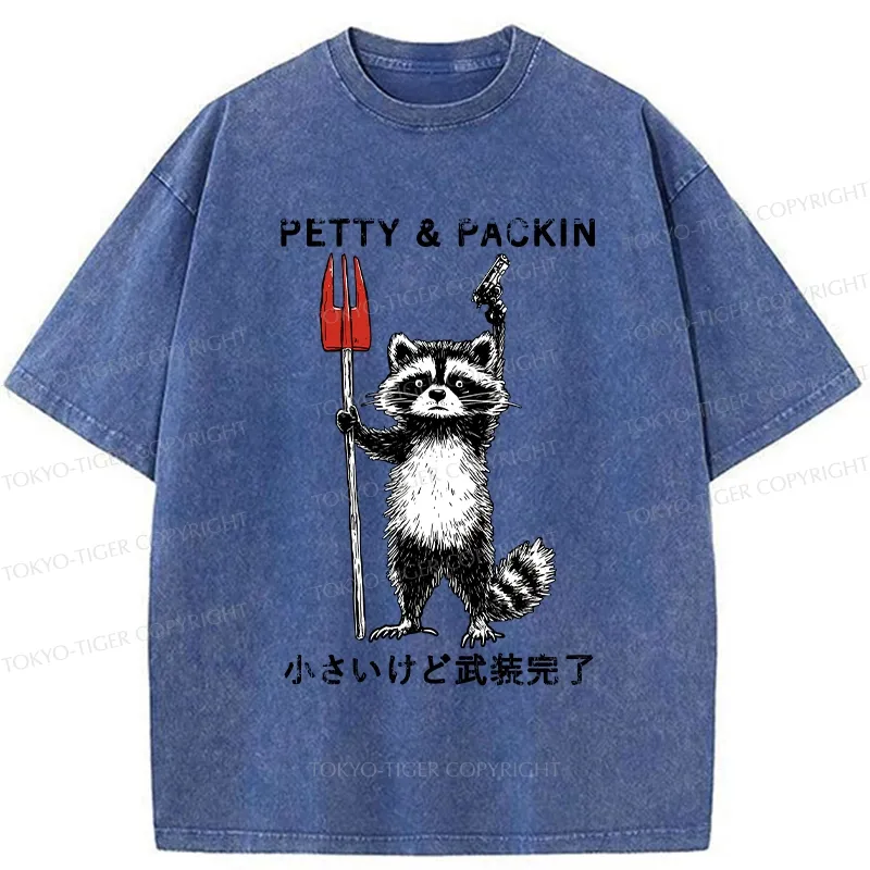 Tokyo-Tiger Fully Equipped Raccoon Washed T-Shirt