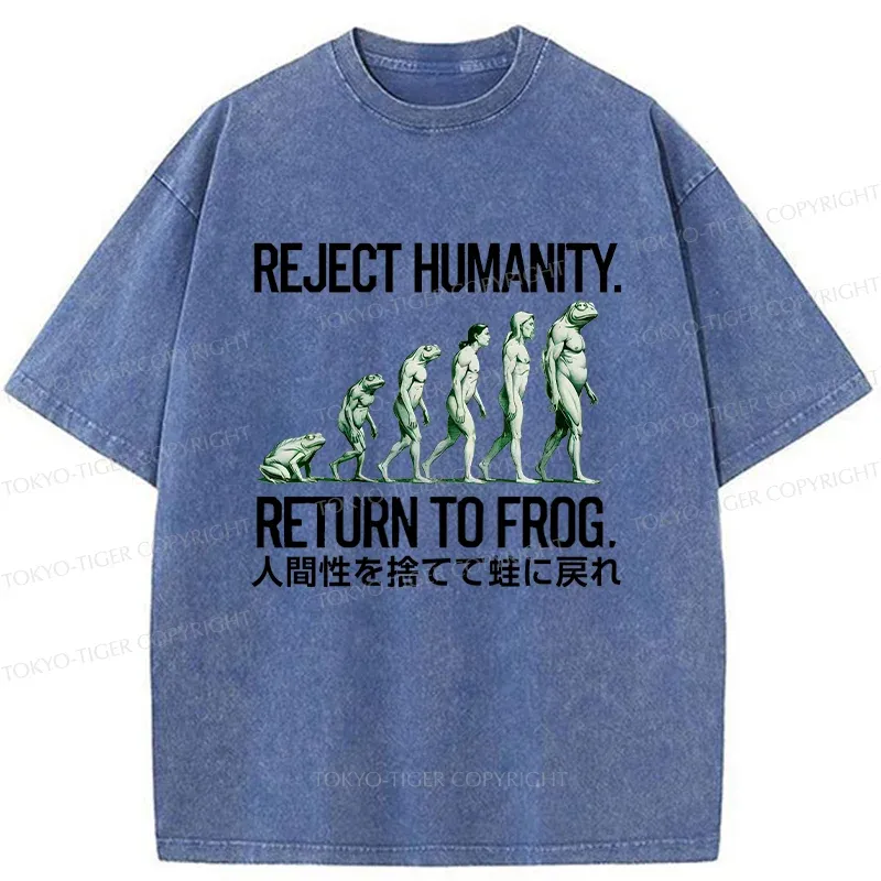 Tokyo-Tiger Degenerate Into A Frog Washed T-Shirt