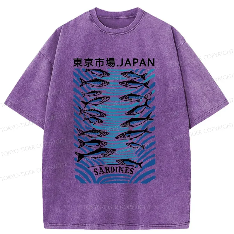 Tokyo-Tiger Tokyo Fish Market Washed T-Shirt