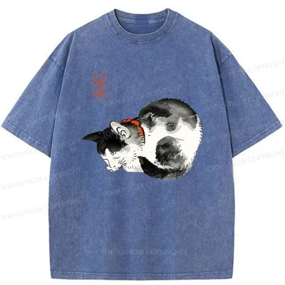 Tokyo-Tiger Japanese Kitten Washed T-Shirt