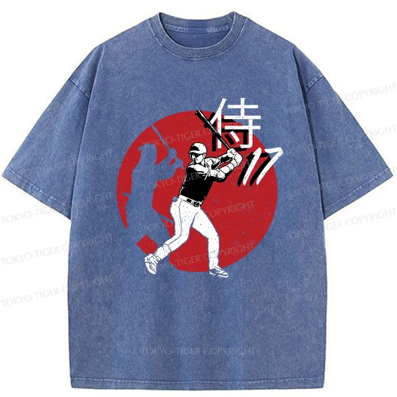 Tokyo-Tiger Ninja Baseball Washed T-Shirt