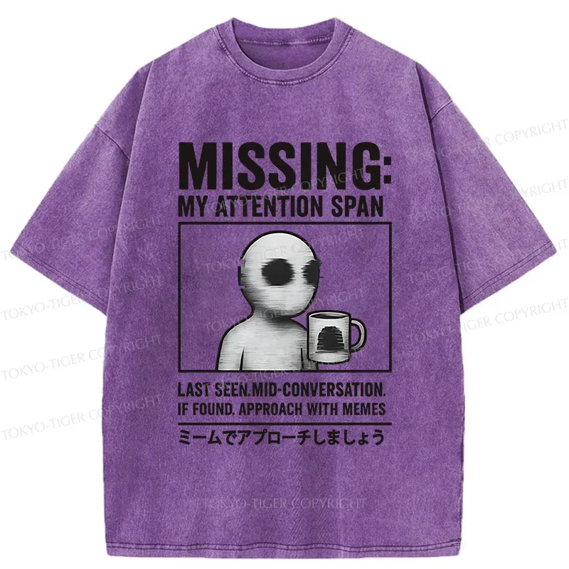 Tokyo-Tiger Approach It With A Meme Washed T-Shirt