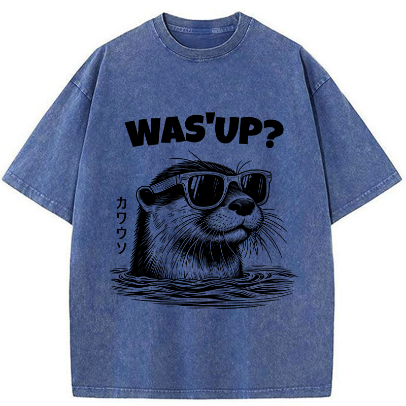 Tokyo-Tiger Was'up Otter Washed T-Shirt