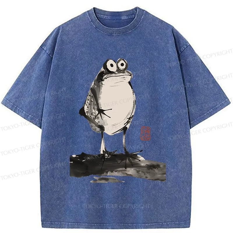 Tokyo-Tiger Retro Daze Frog Washed T-Shirt