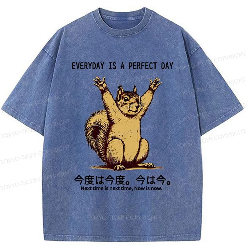 Tokyo-Tiger Squirrels Who Live Every Day Well Washed T-Shirt