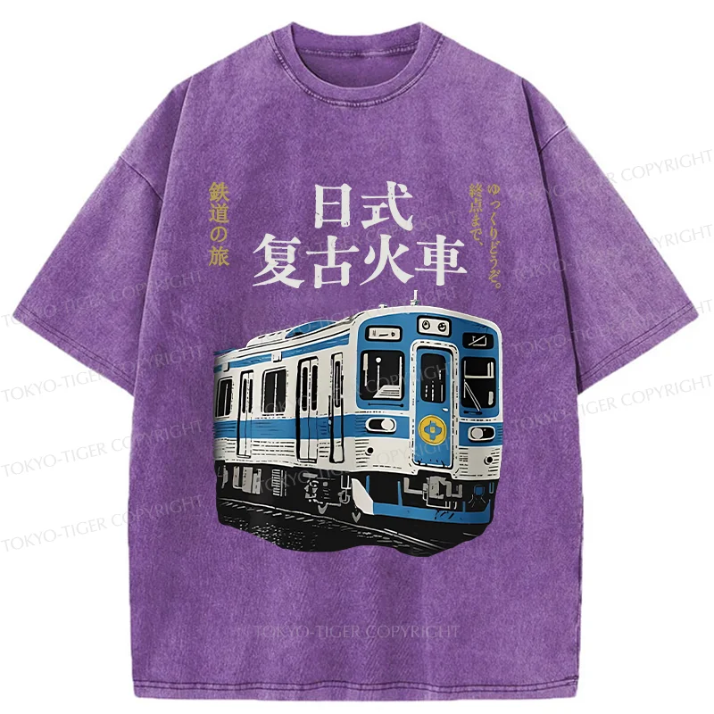 Tokyo-Tiger Vintage Japanese Train Washed T-Shirt