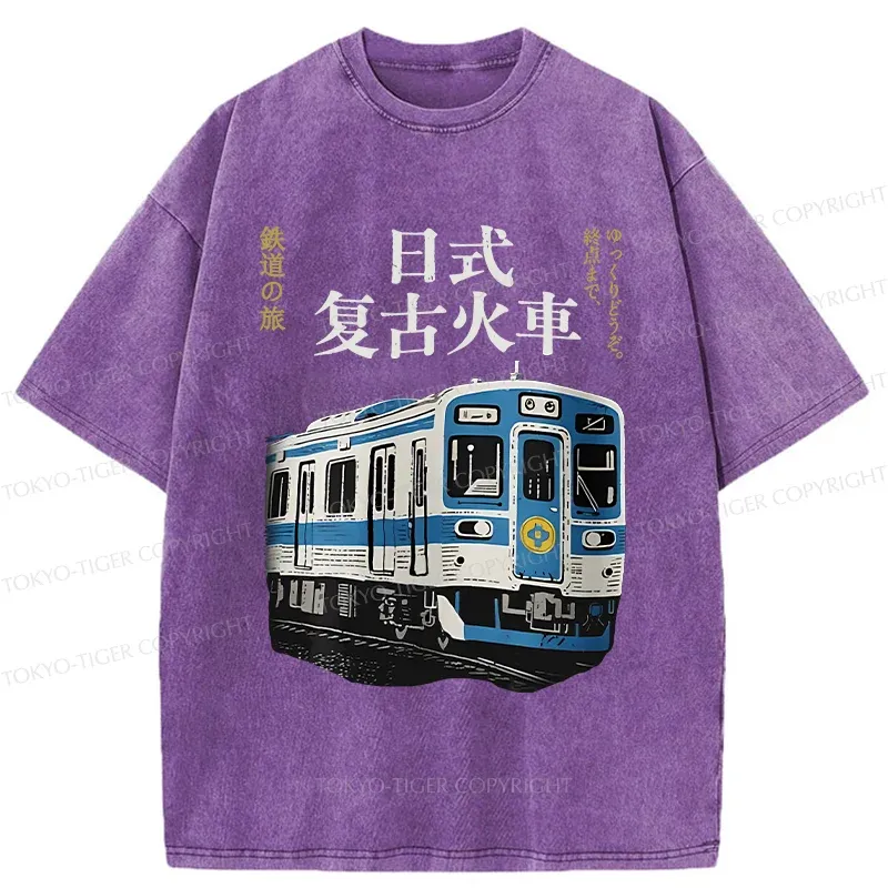 Tokyo-Tiger Vintage Japanese Train Washed T-Shirt