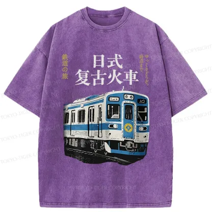 Tokyo-Tiger Vintage Japanese Train Washed T-Shirt