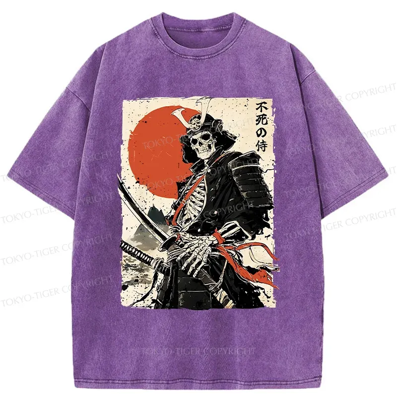 Tokyo-Tiger Mighty General Skeleton Japan Bonsai Washed T-Shirt
