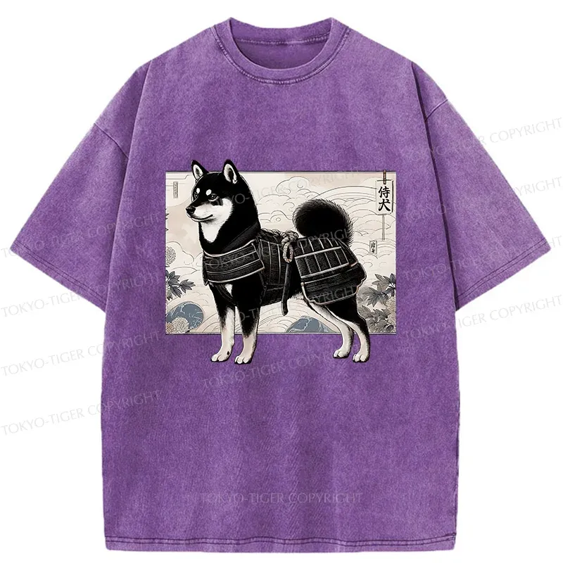 Tokyo-Tiger Cute Japanese Shiba Inu Washed T-Shirt