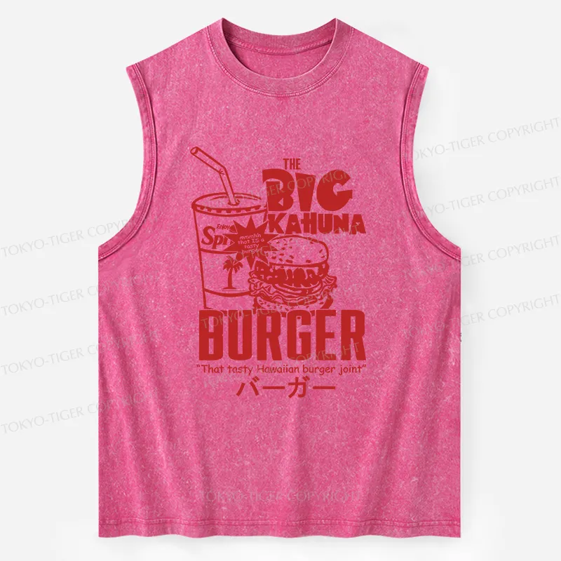 Tokyo-Tiger Tasty Hawaiian Burger Washed Tank