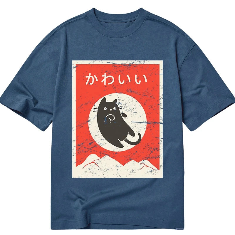 Tokyo-Tiger Cute Black Cat Japanese Classic T-Shirt