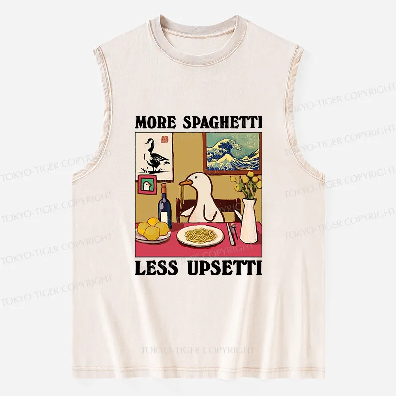 Tokyo-Tiger More Spaghetti Less Upsetti Goose Washed Tank