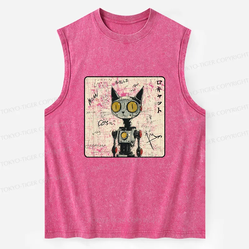 Tokyo-Tiger Robot Cat Washed Tank